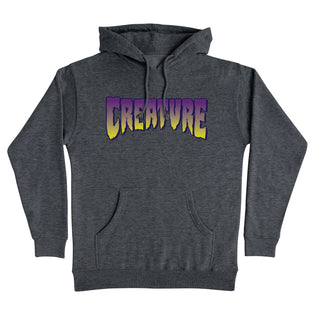 Creature Logo Mens Hoodie Black w/Teal