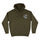 Wave Dot Mens Santa Cruz Hoodie Army w/Lt Blue