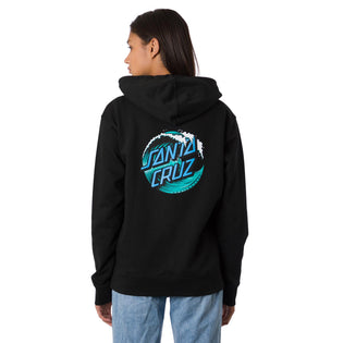 Wave Dot Womens Santa Cruz Hoodie Black