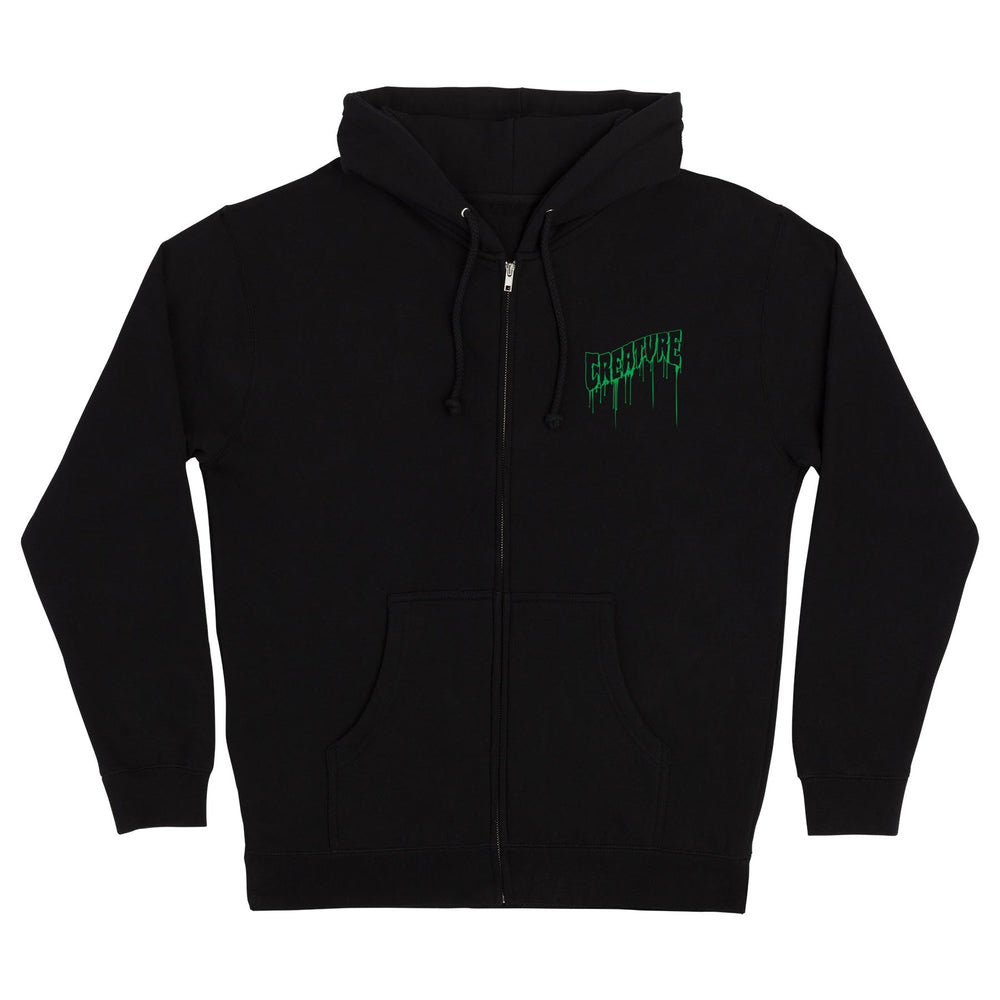 Logo Outline Drip Mens Zip Hoodie | Creature | Skate Apparel Canada