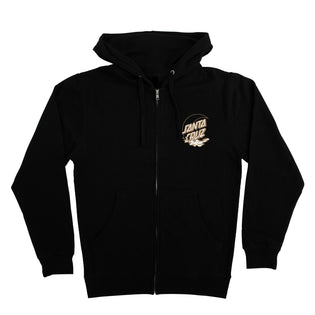 Moon Dot Reflection Womens Santa Cruz Zip Hoodie Black