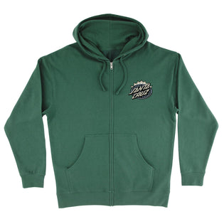 Kendall End Of The Dot Mens Santa Cruz Zip Hoodie Alpine Green