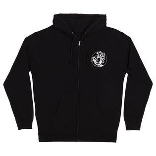 Hand Dot Mens Santa Cruz Zip Hoodie Black