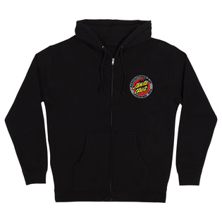 Flamed MFG Dot Mens Santa Cruz Zip Hoodie Black