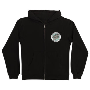 Flamed MFG Dot Santa Cruz Youth Zip Hoodie Black