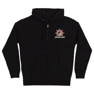 Sol Spiral Mens Santa Cruz Zip Hoodie Black