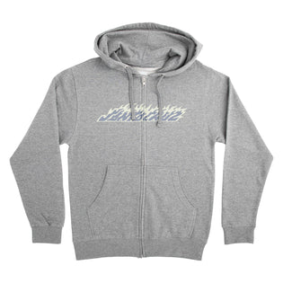 Flame Strip Womens Santa Cruz Zip Hoodie Grey Hthr