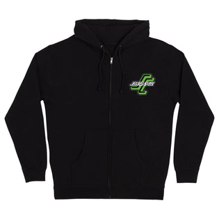 Outer OGSC Mens Santa Cruz Zip Hoodie Black