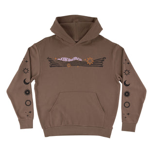 Space Warp Womens Santa Cruz Hoodie Clay