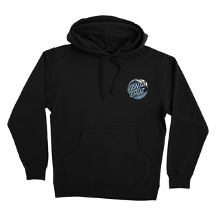 Wave Dot Chest Womens Santa Cruz Hoodie Black
