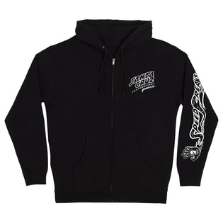 Freaks Hand Mens Santa Cruz Zip Hoodie Black