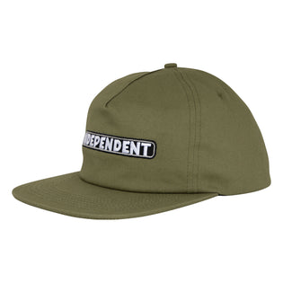 Bar Logo Snapback Independent Hat Black