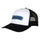 Cut Strip Mesh Trucker Structured Unisex Santa Cruz Hat White/Black