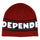Bar Logo Independent Skull Beanie Red