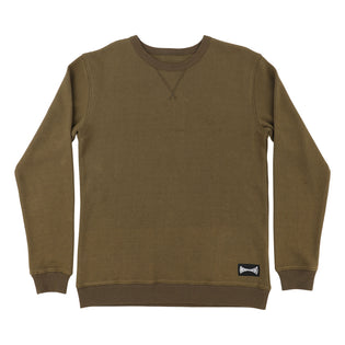 Cannery Waffle Thermal Mens Independent Longsleeve T-Shirt Army Green