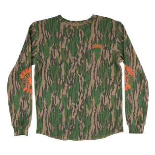 Web Waffle Thermal Mens Creature Longsleeve T-Shirt Bark Camo