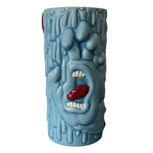 Screaming Hand 16oz Santa Cruz Tiki Mug Blue/Red