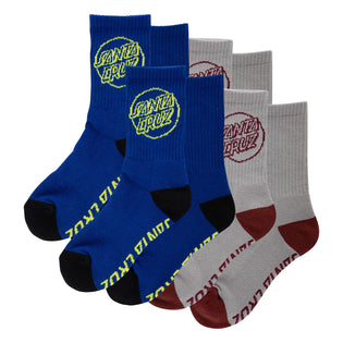 Opus Strip Youth Santa Cruz Socks X4 Pairs Black/White