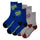 Opus Strip Youth Santa Cruz Socks X4 Pairs Grey/Royal