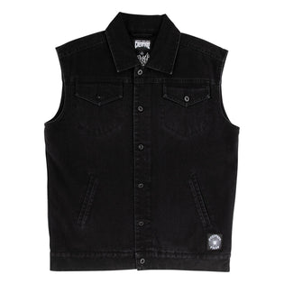 Resurrection Mens Creature Denim Vest Black
