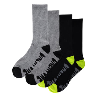 Logo 2-Pack Mens Creature Socks Black/Grey Hthr