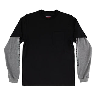 Bar Logo Mens Independent Longsleeve Thermal Black/Hthr