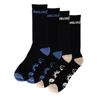 Strange Strip Mens Santa Cruz Socks X2 Pairs White Multi