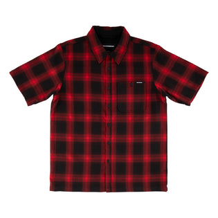 Belmont Mens Independent Flannel Shirt Black/Red
