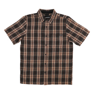 Belmont Mens Independent Flannel Shirt Black/Red