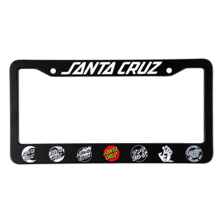 Classic Logos Santa Cruz License Plate Frame Black