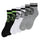 Web Quarter Mens Creature Socks X3 Pairs Black/White/Grey Hthr