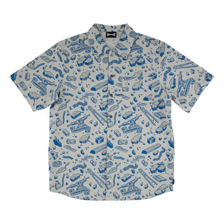 Under The Bridge Pattern Independent Mens Shirt Concrete/Blue