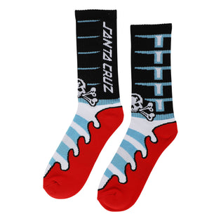 Meek Slasher Sword Crew Mens Santa Cruz Socks Black/White/Red