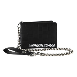 Check Web Strip Santa Cruz Chain Wallet Black