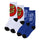 Big Cruz Youth Santa Cruz Socks X2 Pairs White/Royal Multi