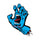 Screaming Hand 7.9in Santa Cruz Sticker Blue