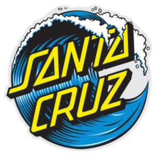 Wave Dot 6in Santa Cruz Stickers (25 Pack) Blue