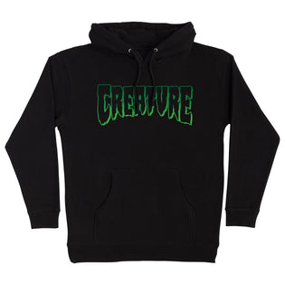 Logo Outline Mens Creature Hoodie Black