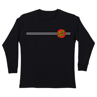 Classic Dot Santa Cruz Youth Longsleeve T-Shirt Black