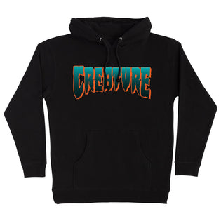 Creature Logo Mens Hoodie Black w/Teal