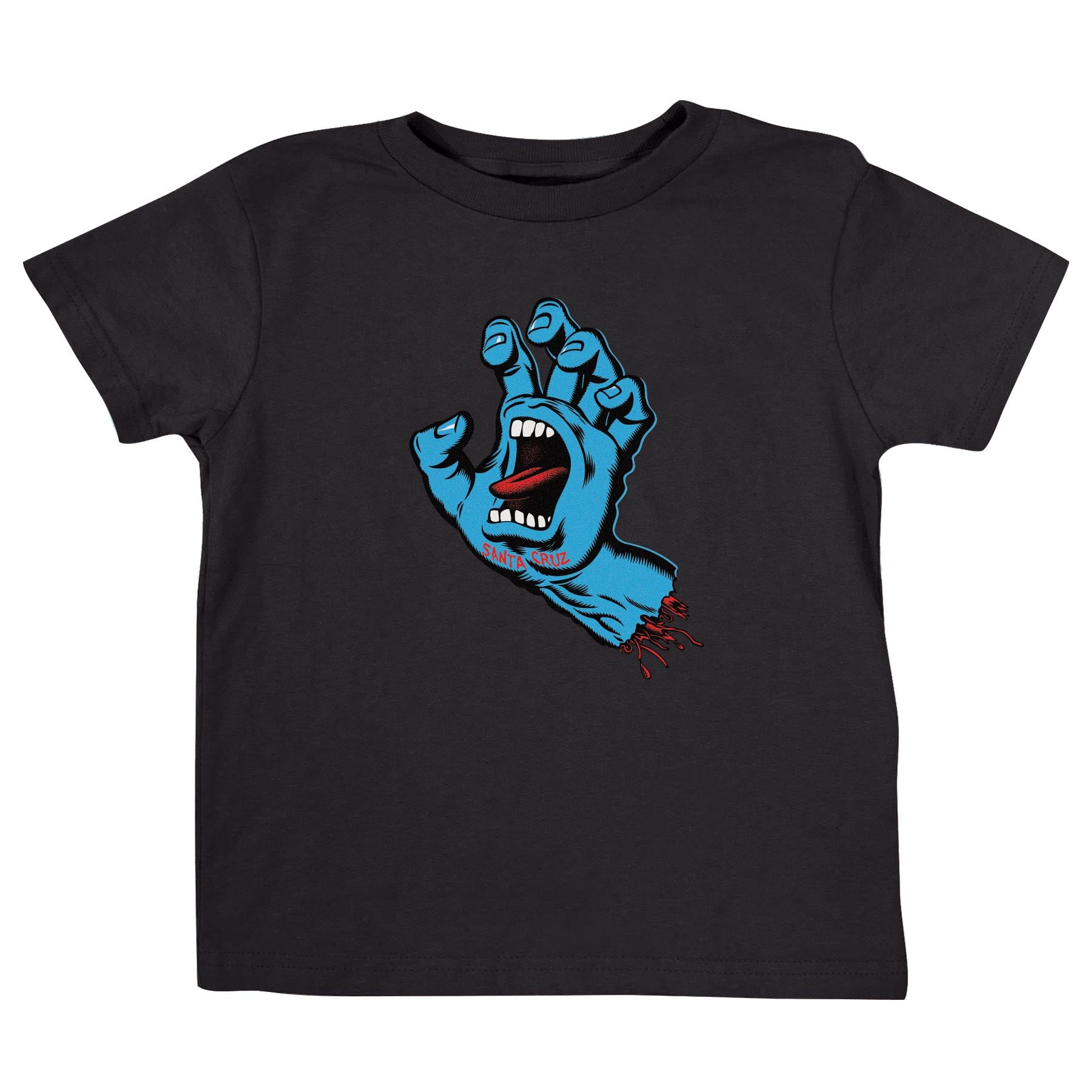 Screaming Hand Front Kids Santa Cruz T Shirt Black 7