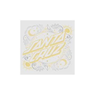 Ornate Dot 3.5in Santa Cruz Stickers (25 Pack) Gold/Grey
