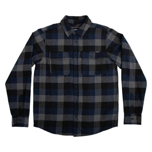 Belmont Mens Independent Longsleeve Flannel Shirt Brown/Black