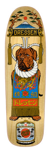 9.30in Dressen Sumo Dog Santa Cruz Shaped Skateboard Deck No Color