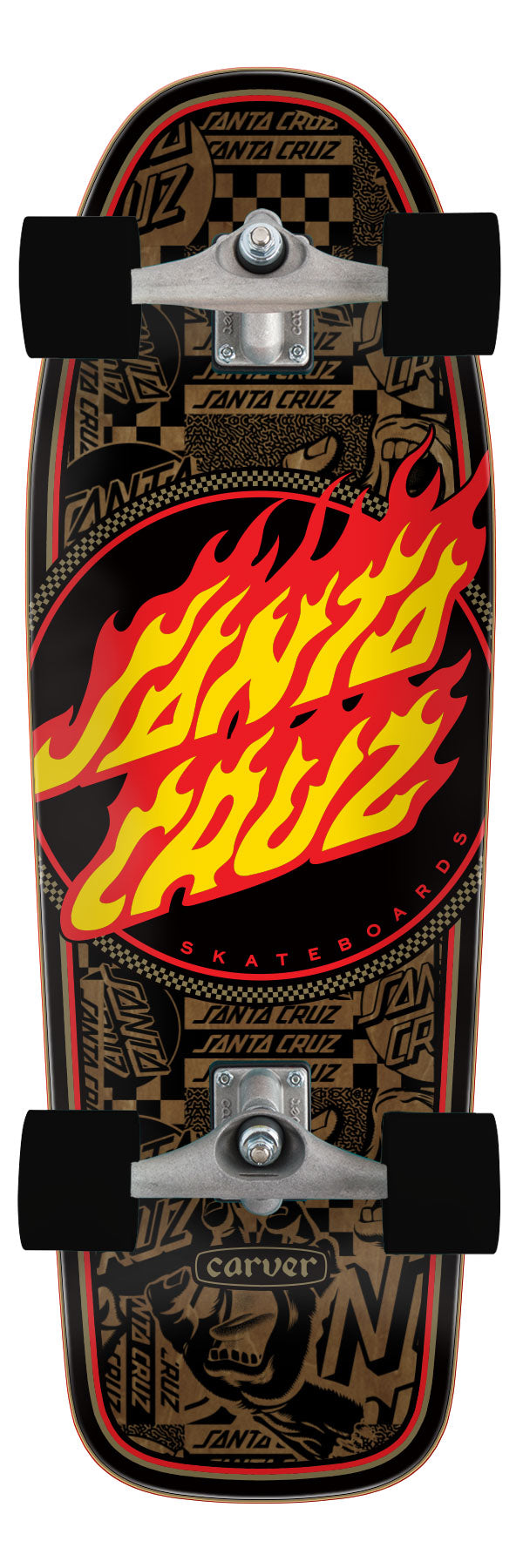 Flame Dot Route 9.8in | Carver Surf Skates | Santa Cruz Canada