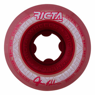 53mm Shanahan Crystal Cores Clear Metallic Red 95a Ricta Skateboard Wheels Clear