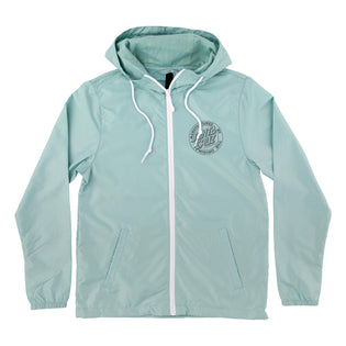MFG Dot Lined Womens Santa Cruz Windbreaker Aqua/White