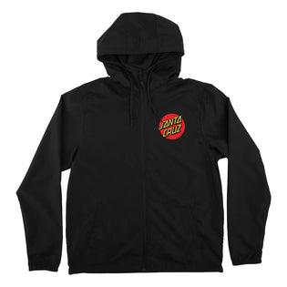 Cruz Hooded Mens Santa Cruz Windbreaker Black