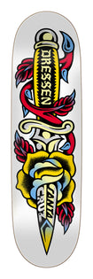 8.7in Dressen Dagger Santa Cruz Shaped Skateboard Deck No Color