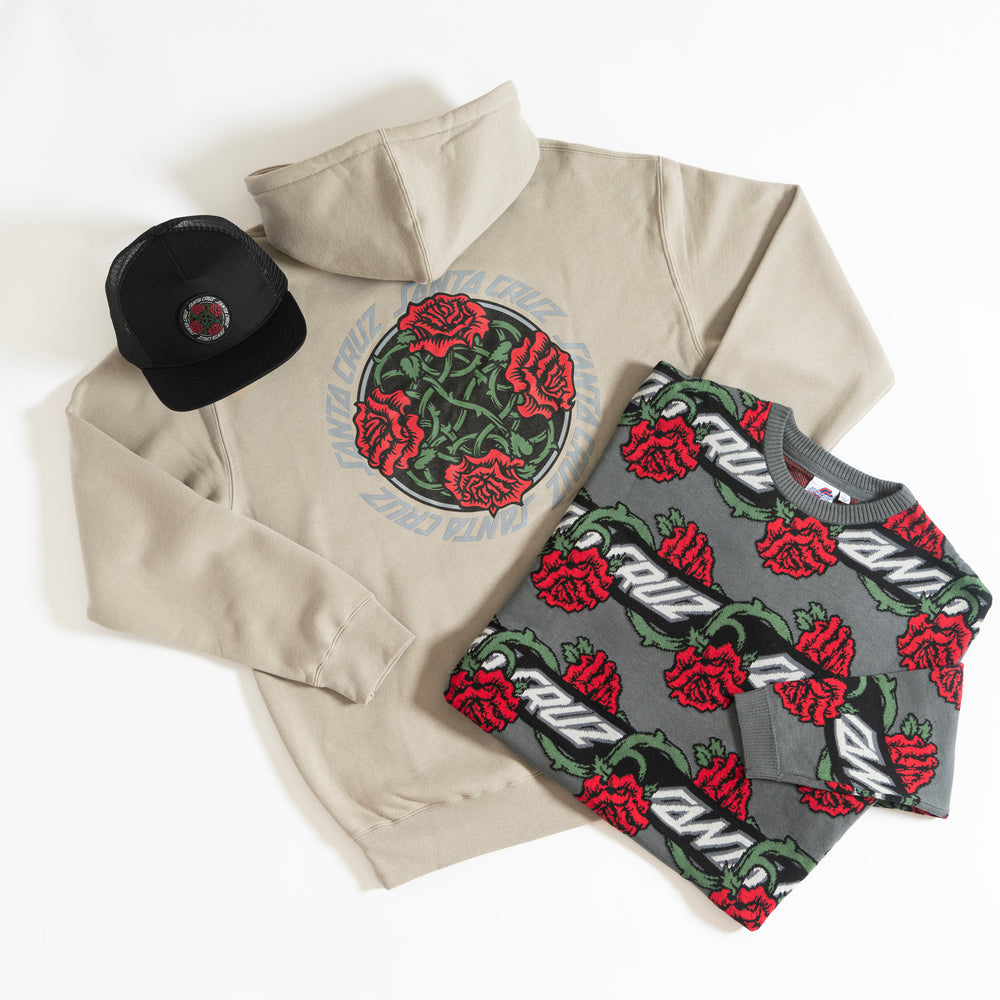 ★SANTA CRUZ Dressen Rose Solo Center Hoodie 関税込★ Dressen Rose Solo Hoodie | Men's Skate Clothing | Santa Cruz